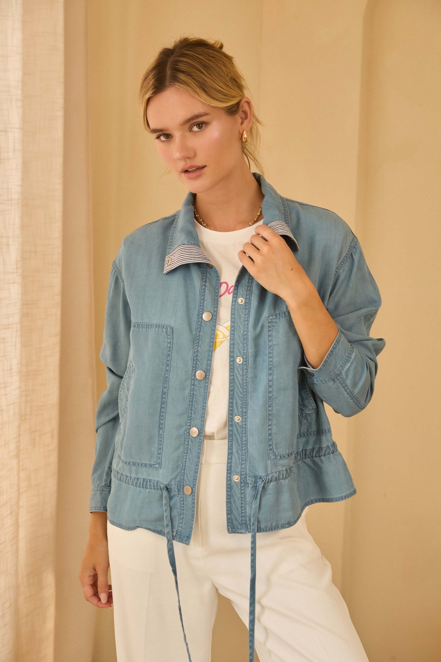 Cinch & Go Tencel Jacket by Skies Are Blue