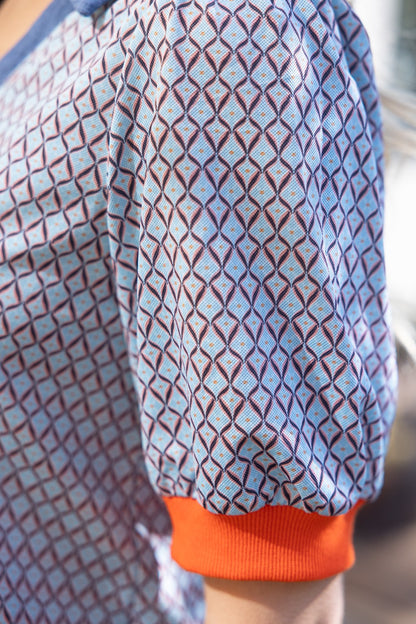 Sunset Cuff Collared Top