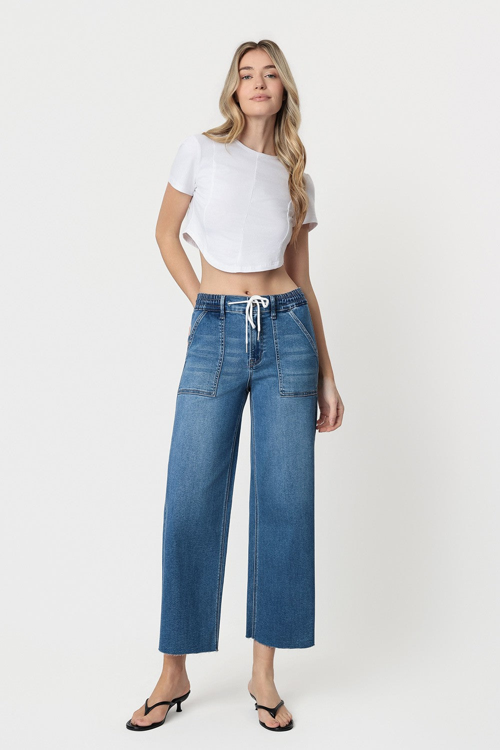 Cloud Nine High Rise Super Soft Barrel Leg Jeans by Vervet