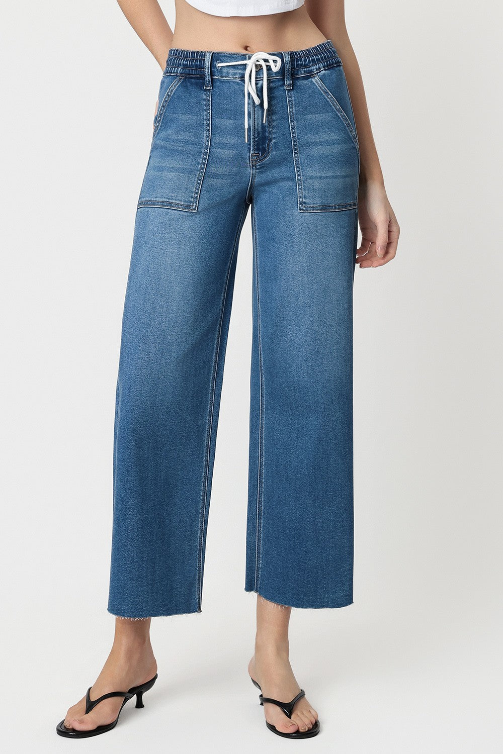 Cloud Nine High Rise Super Soft Barrel Leg Jeans by Vervet