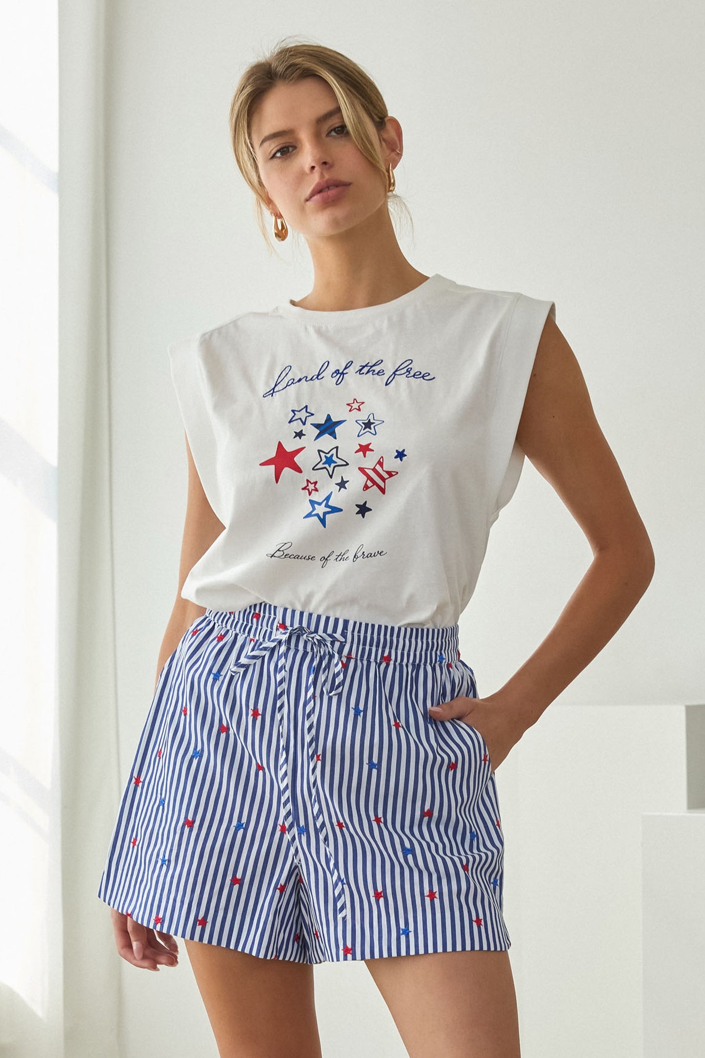 Star Spangled Style Muscle Tee by Skies Are Blue