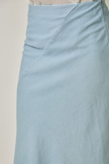 Blue Skies Midi Skirt in Light Denim by Mystree