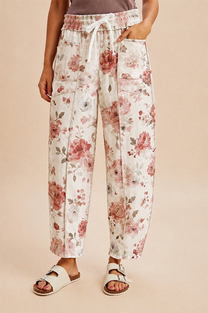 Bloom & Go Fench Terry Barrel Leg Joggers