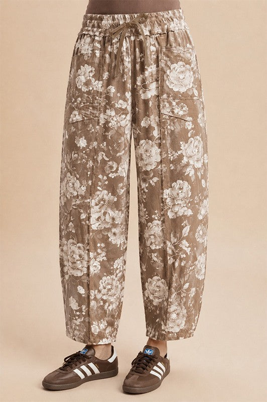 Bloom & Go Fench Terry Barrel Leg Joggers