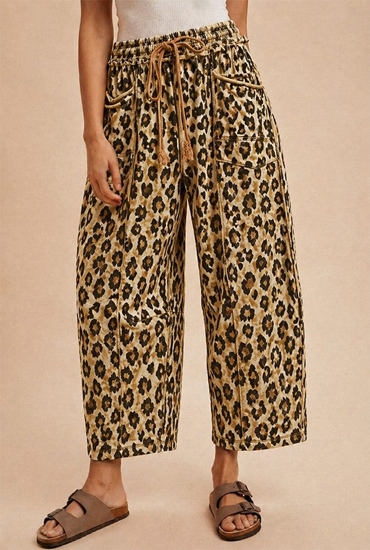 Wildly Yours French Terry Barrel Leg Joggers