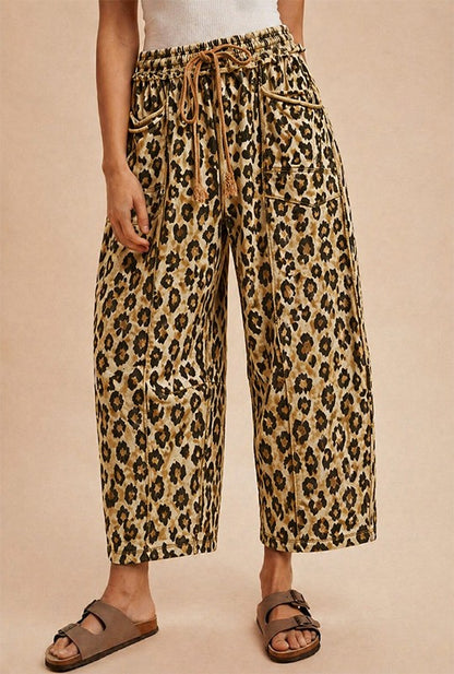 Wildly Yours French Terry Barrel Leg Joggers