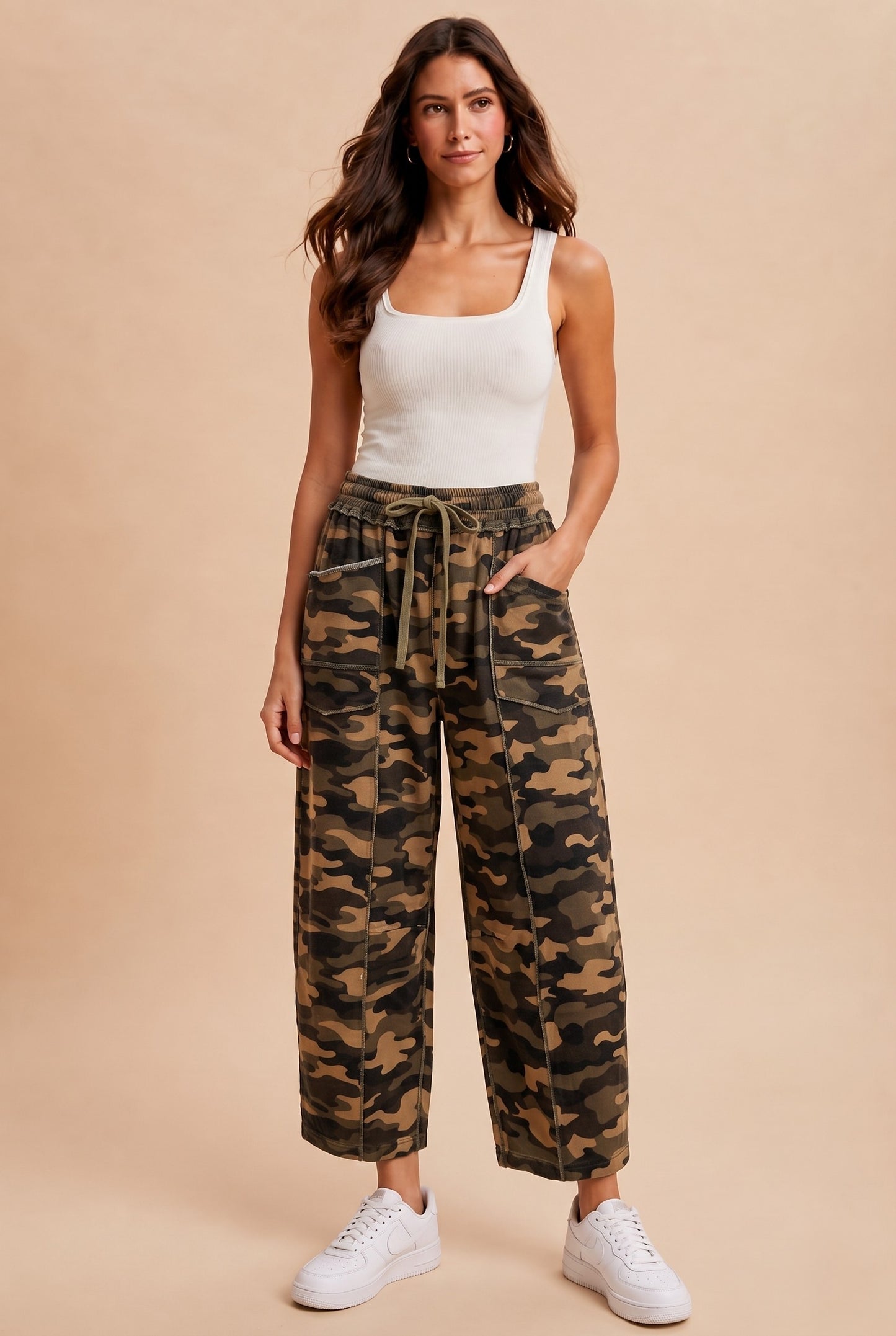 Weekend Warrior French Terry Barrel Leg Joggers