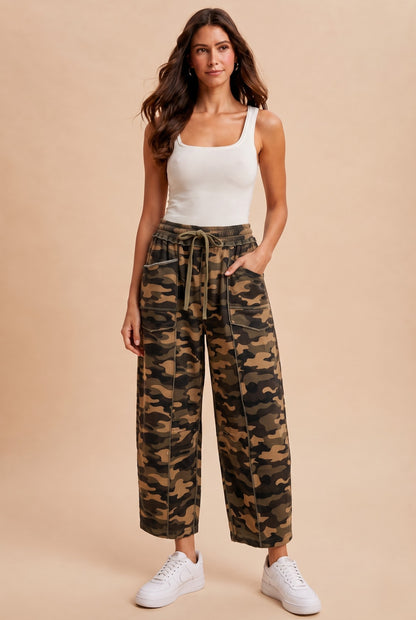 Weekend Warrior French Terry Barrel Leg Joggers
