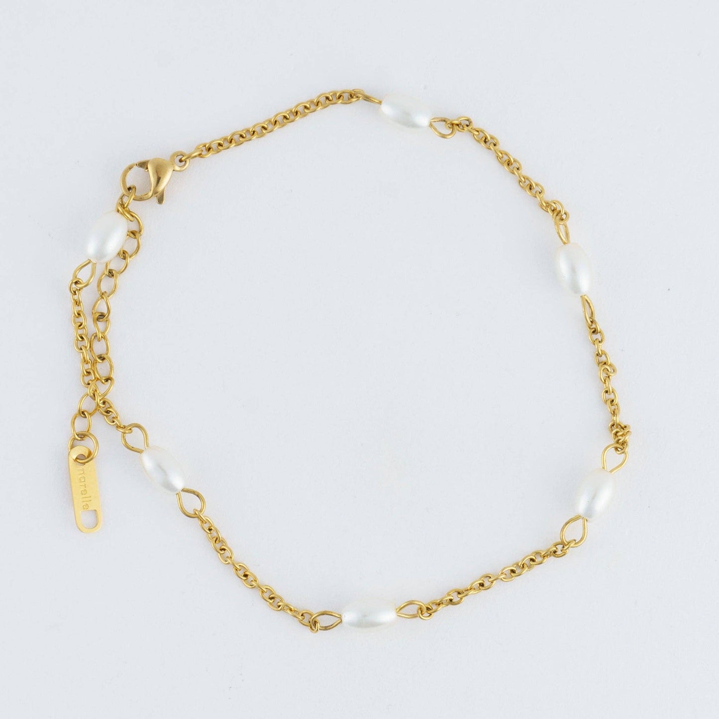 Narelle Waterproof Gold Pearl Anklet