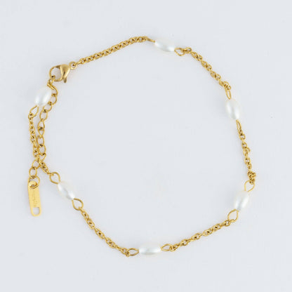 Narelle Waterproof Gold Pearl Anklet