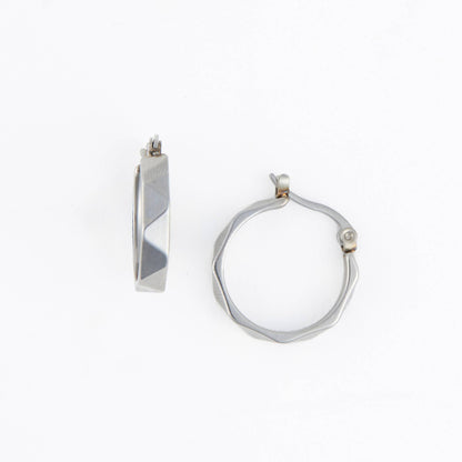 Narelle Waterproof Abstract Hoop Earrings