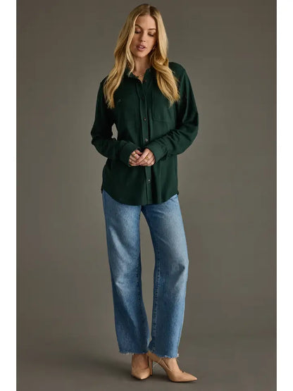 Hunter Green Super Soft Button Up