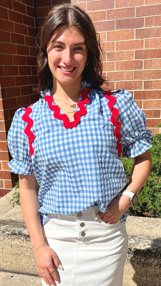 Firecracker Gingham Top