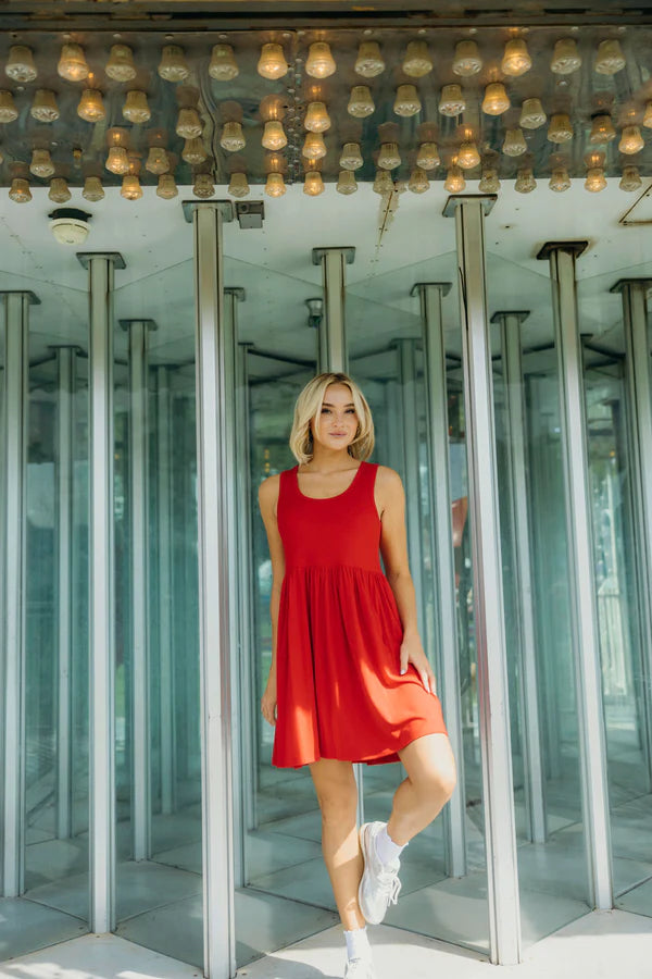 The Markell Tank Dress in Watermelon
