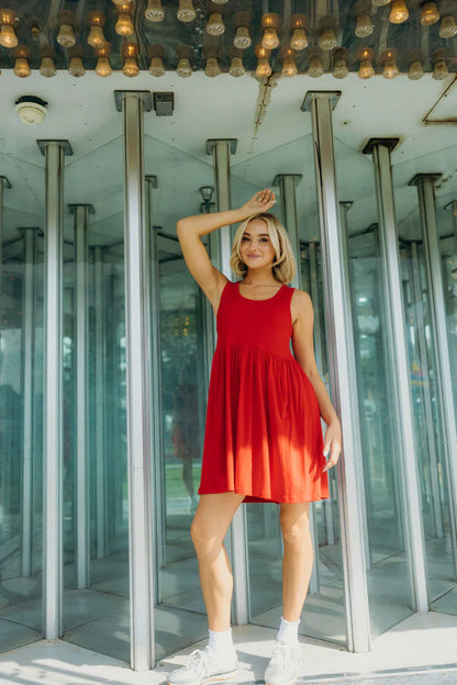 The Markell Tank Dress in Watermelon