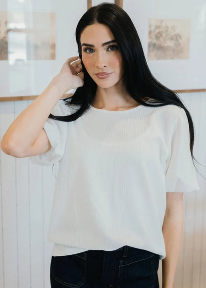 Simply Polished Puff Sleeve Top