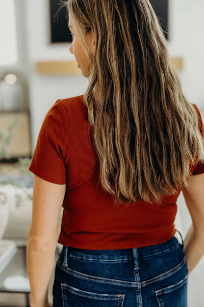 Short Sleeve Ribbed Tee
