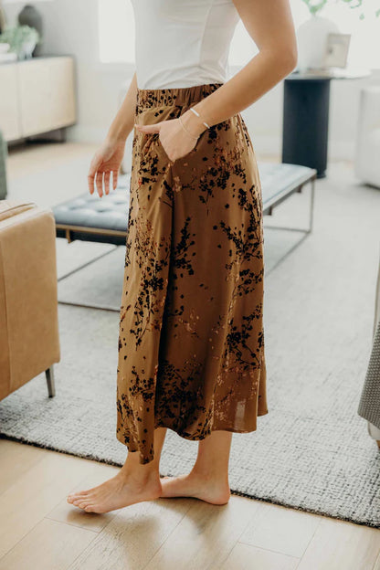 Mulled Velvet Midi Skirt