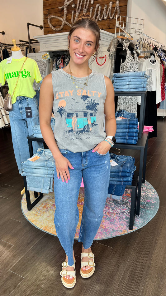 Smooth Move High Rise Barrel Leg Jeans in Her Possession by Lovervet