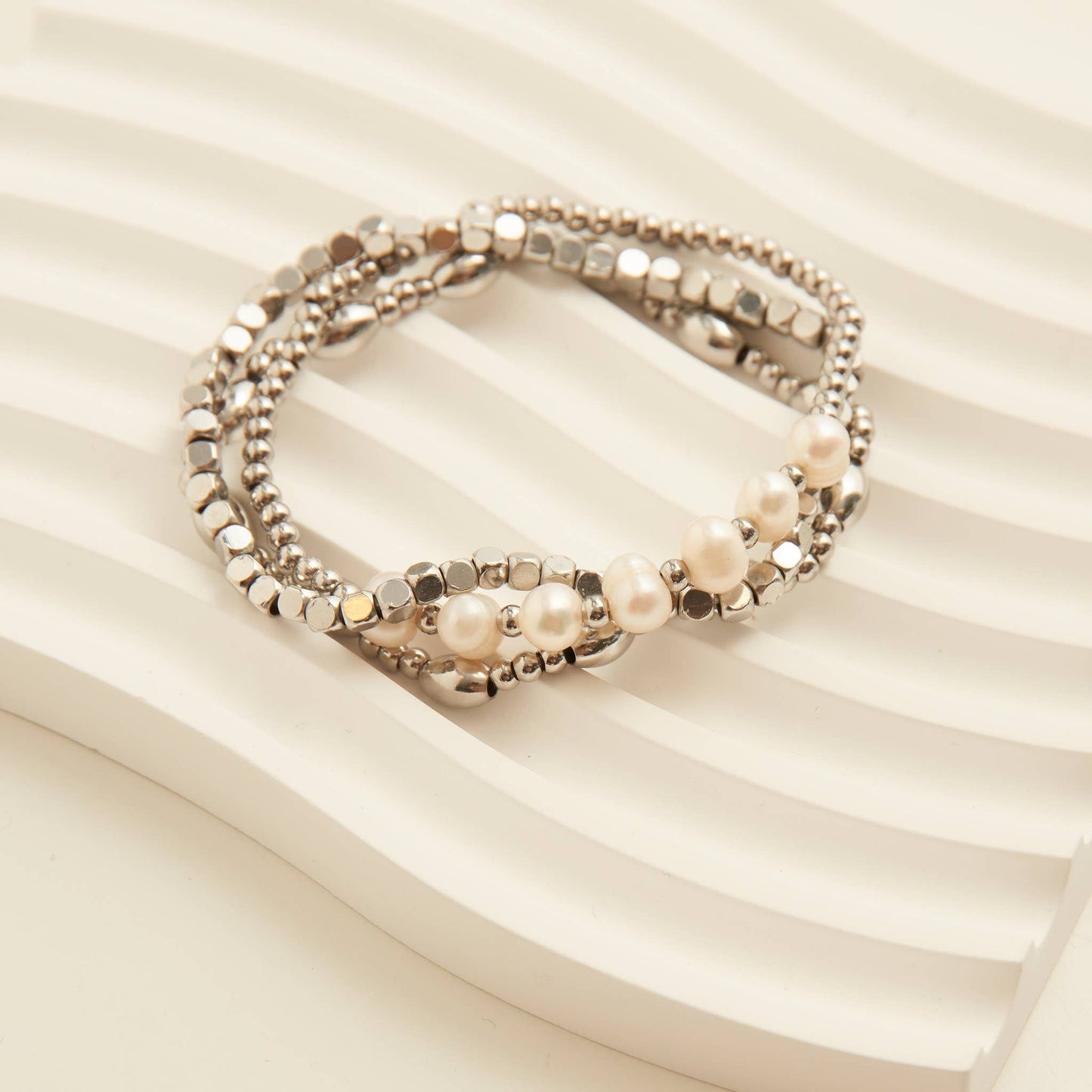 Waterproof Bracelets Narelle Multi Genuine Pearl Stretch Set