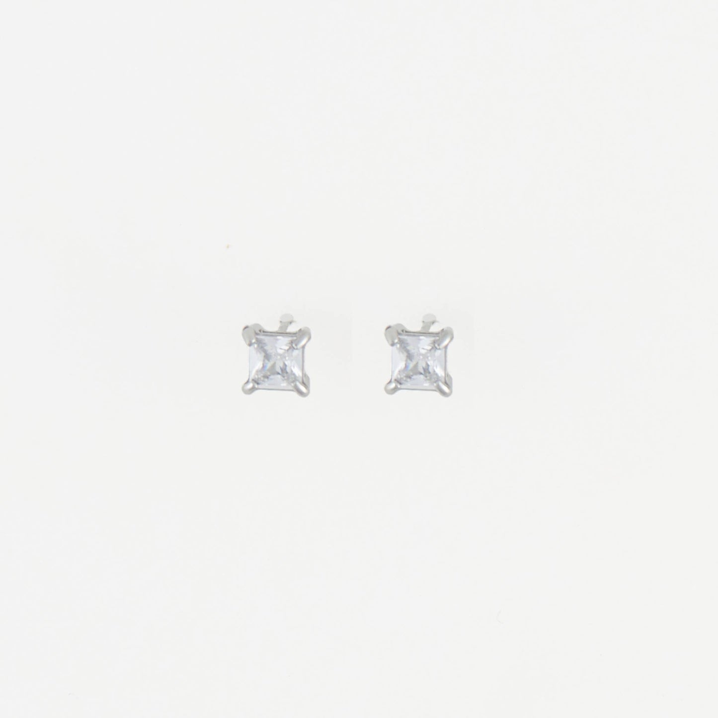 Narelle Waterproof 5mm Square Cubic Zirconia Stud Earrings