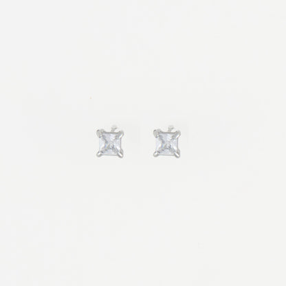 Narelle Waterproof 5mm Square Cubic Zirconia Stud Earrings