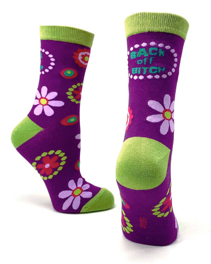 Back OFF Bitch Women's Crew Socks