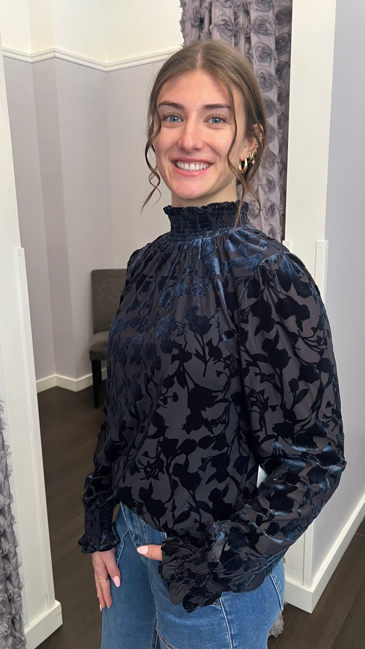 Midnight Velvet Muse Top