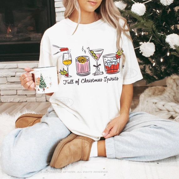 PRE ORDER Full of Christmas Spirits Tee (ETA 10/31)