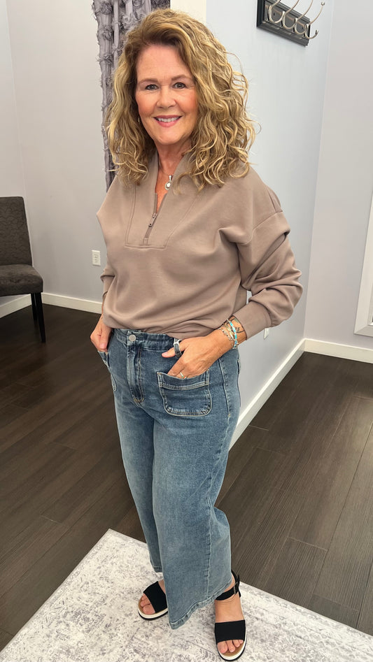 Snuggle In Half Zip Luxe Knit Pullover