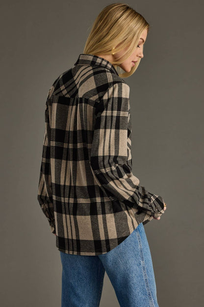PRE ORDER Coffee Run Plaid Plaid Button Up