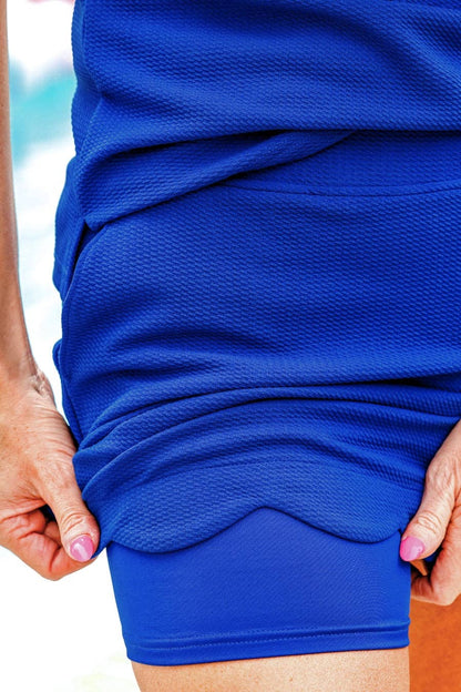 Make It Count Textured Set in Royal Blue