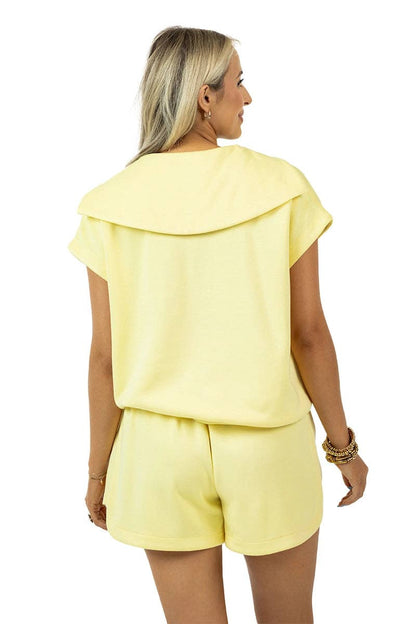 Yellow Half Zip Scuba Set