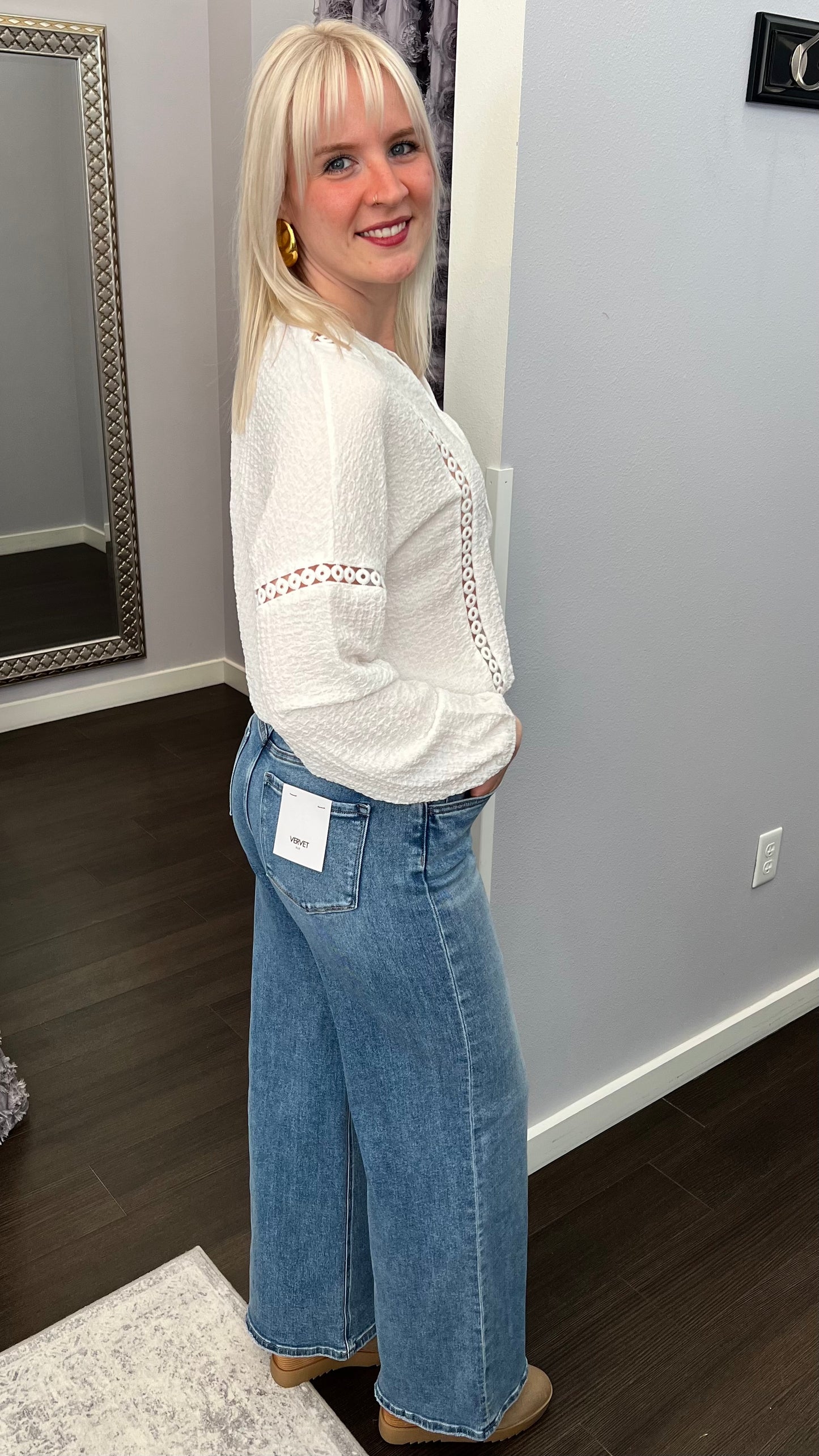 Fresh Start Rope-Tie Jeans by Vervet