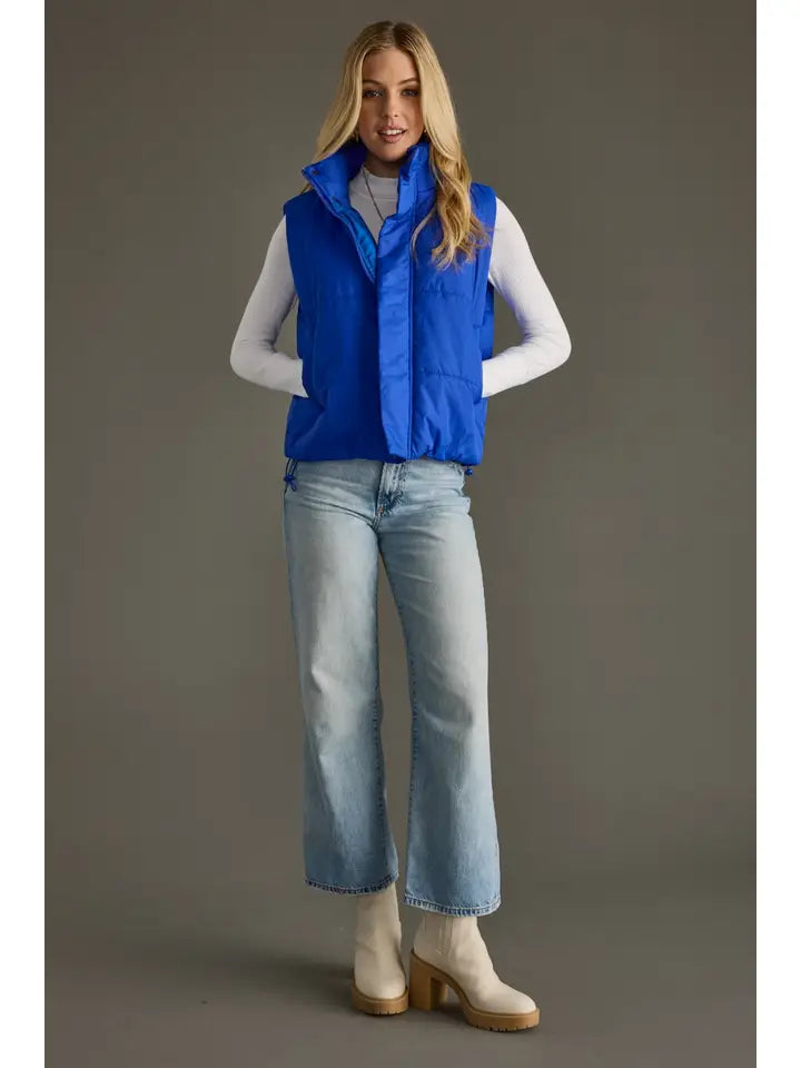 Blue Bolt Puffer Vest