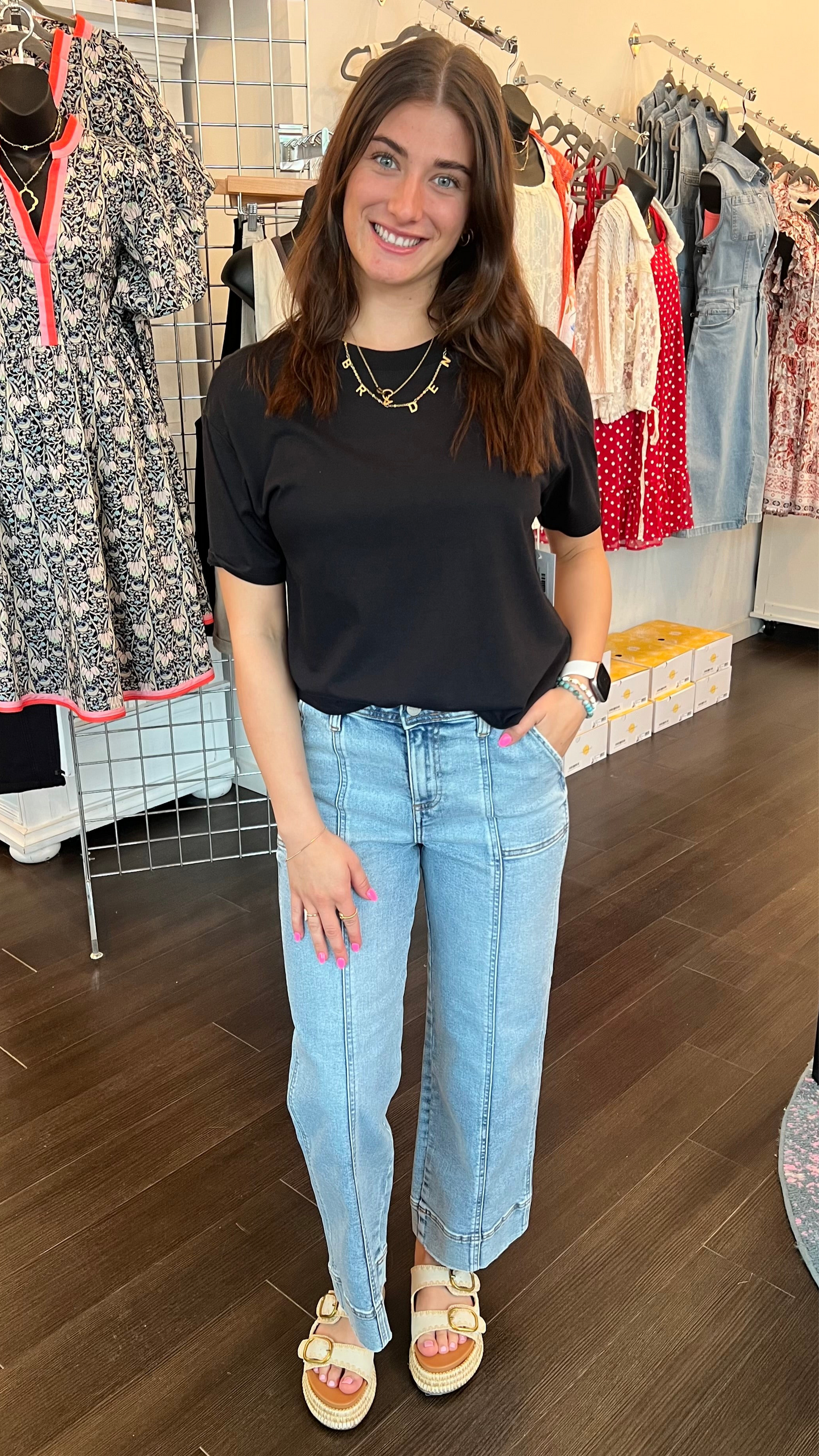 Blue Horizon Crop Jeans by Risen