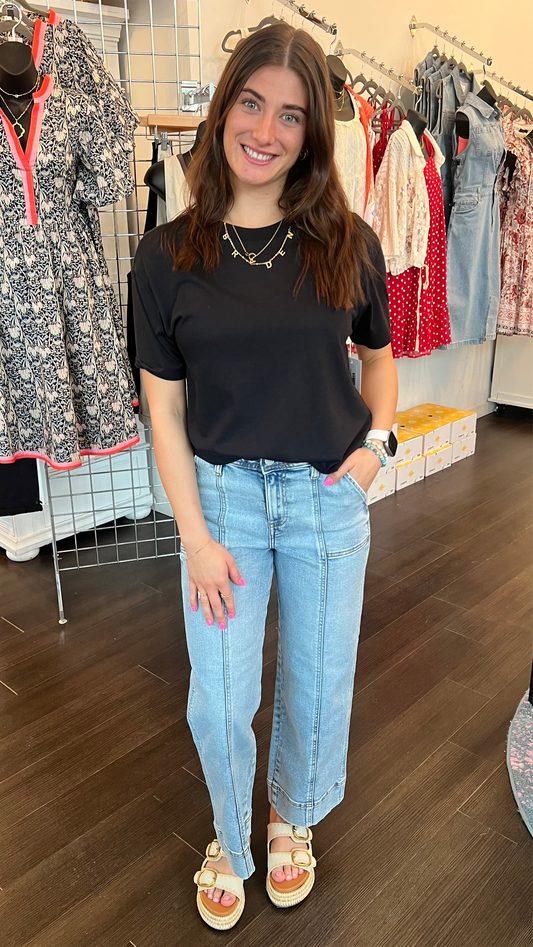 Blue Horizon Crop Jeans by Risen