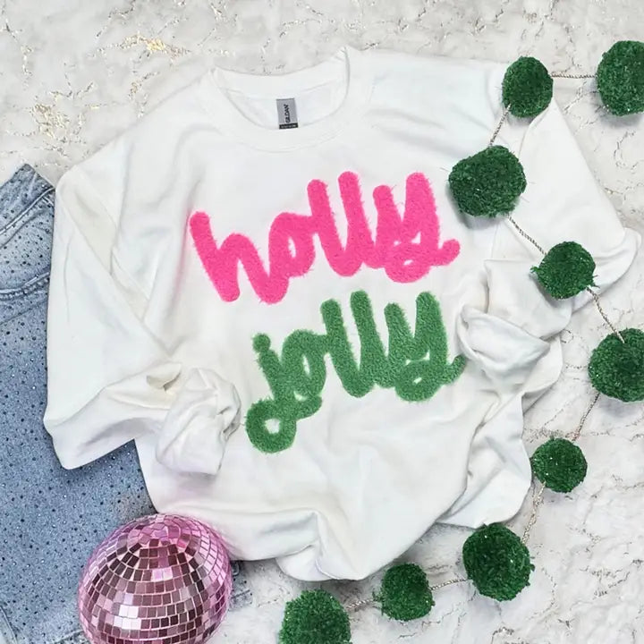 PRE ORDER Holly Jolly Fluffy Sweatshirt (ETA 10/31)