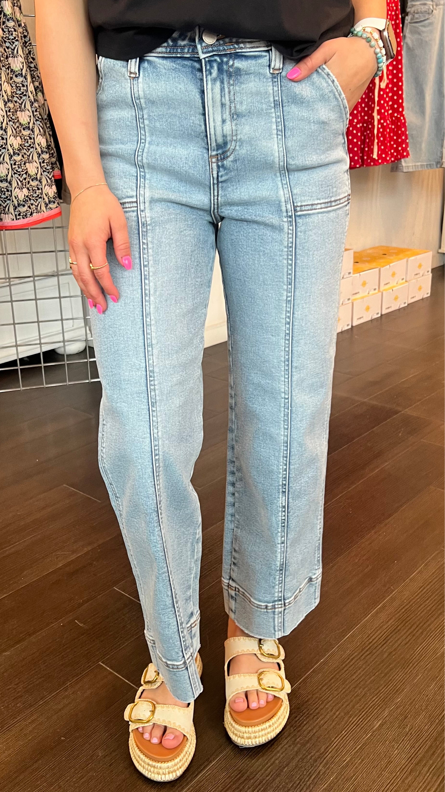 Blue Horizon Crop Jeans by Risen