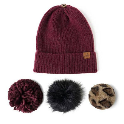 Britt's Knits Snap To It Mix & Match Pom Hat