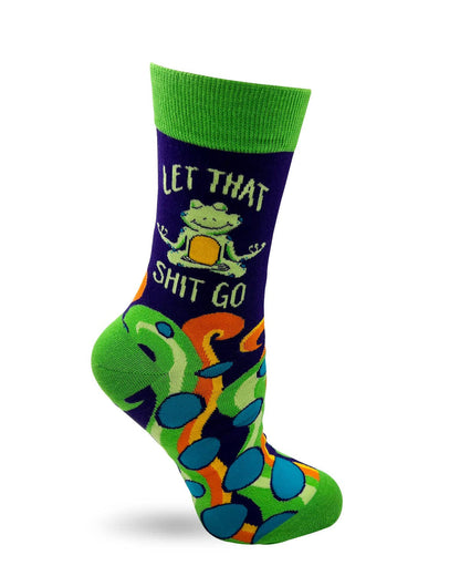 Let That Shit Go Funny Women's Crew Socks