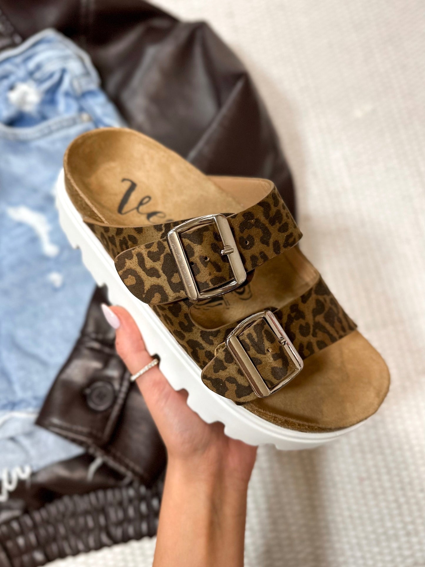 Jazmin Leopard Print Sandals by Very G