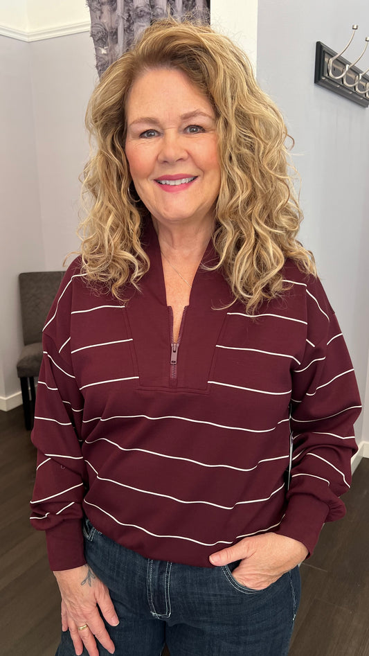 Laid-Back Lines Half Zip Pullover