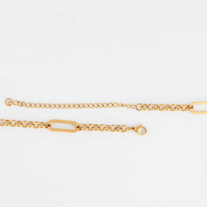 Narelle Waterproof Rolo Link Bar Station Necklace
