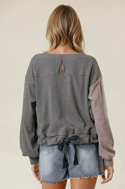 Double Take Stripe Top