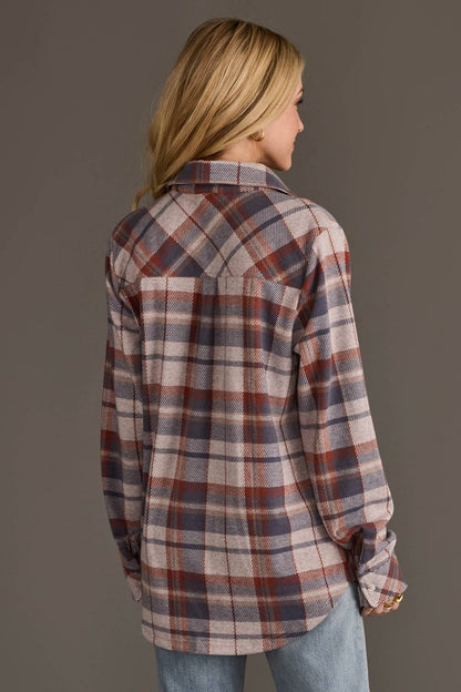 PRE ORDER Autumn Skies Plaid Button Up