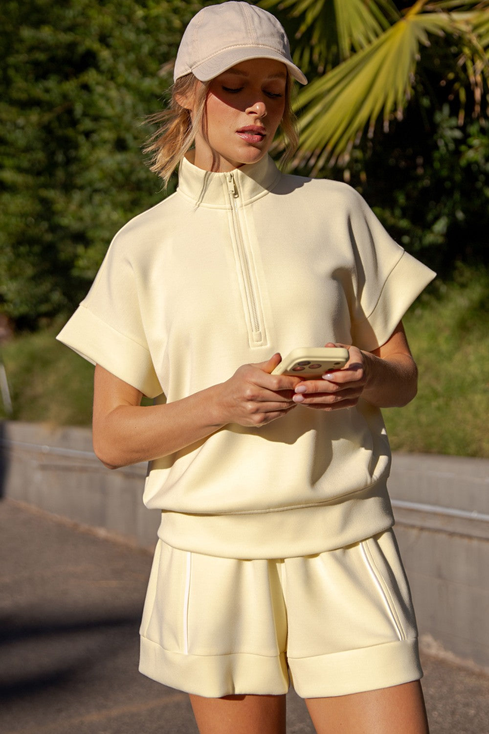 Strawberry Lemonade 1/4 Zip Scuba Top