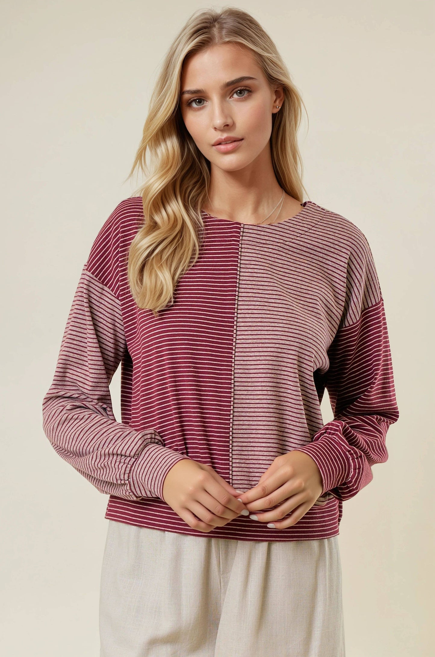 Double Take Stripe Top