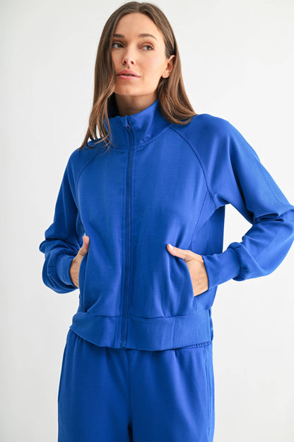 Luxe Sand Wash Rib Zip Jacket my Mono B