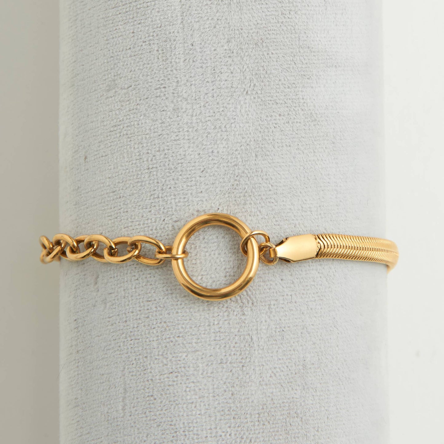 Narelle Waterproof Cable & Snake Chain Bracelet
